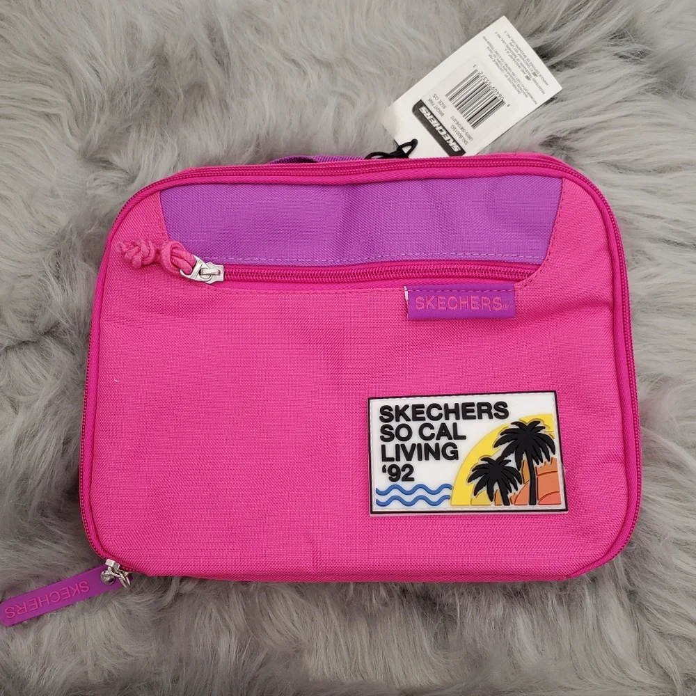 Skechers Girl's Lunch Pail - Back To School Snack Bag - Pink